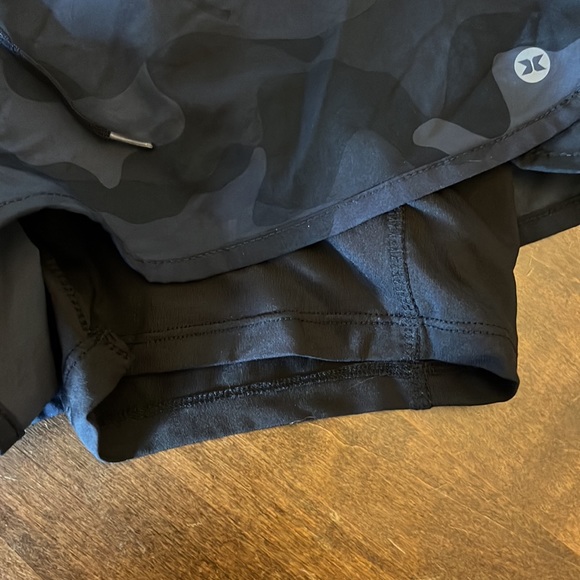 RBX Athletic Shorts. Black & Grey Camo Print - Picture 3 of 7